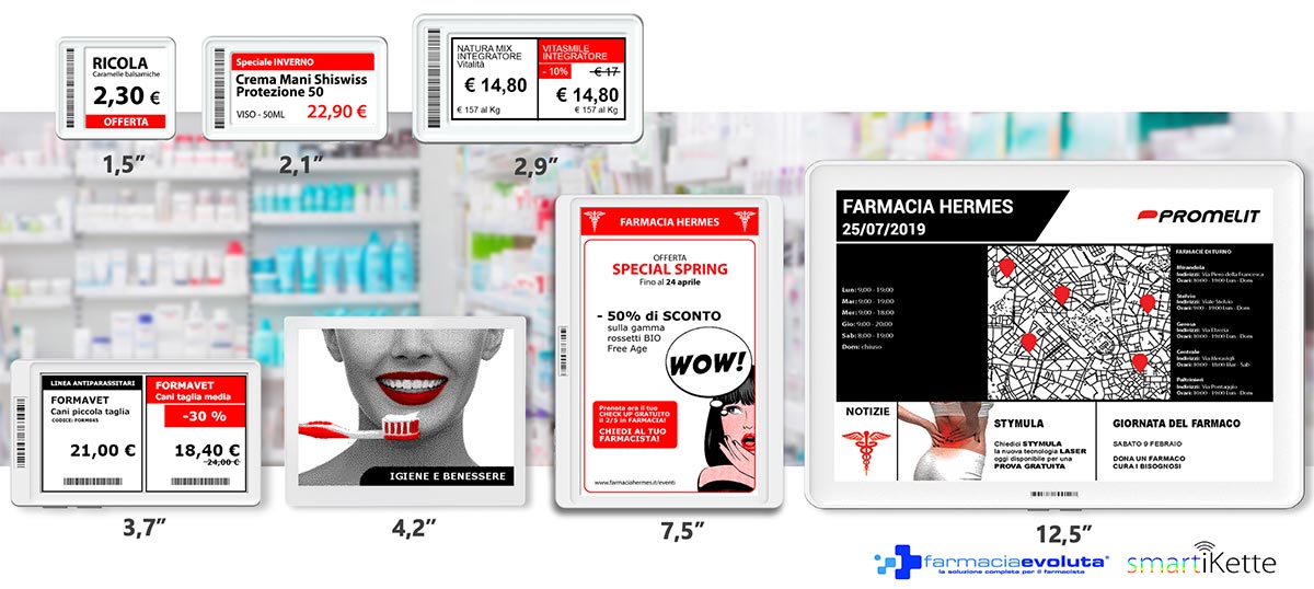 formati etichette elettroniche farmacia