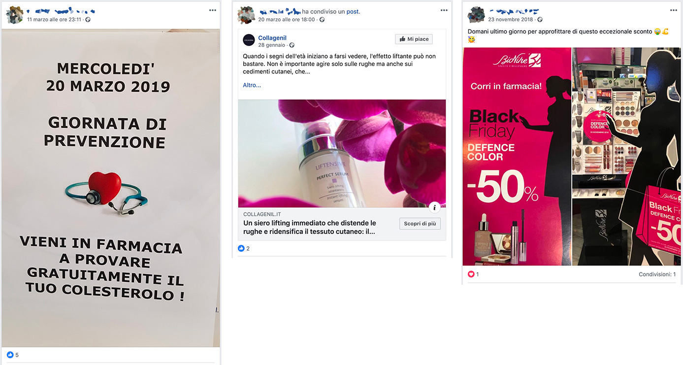esempi marketing facebook farmacia