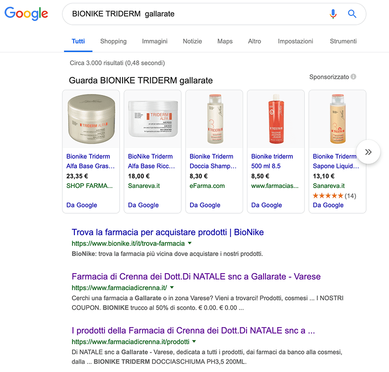 farmacia di crenna gallarate google